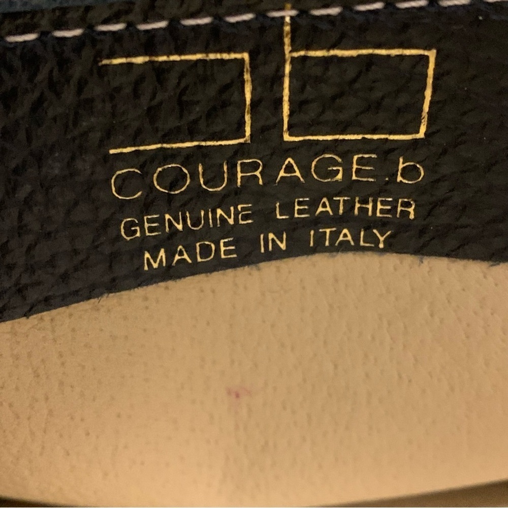 Courage B Black Genuine Leather Chain Strap Handbag Made In Italy - Picture 4 of 8